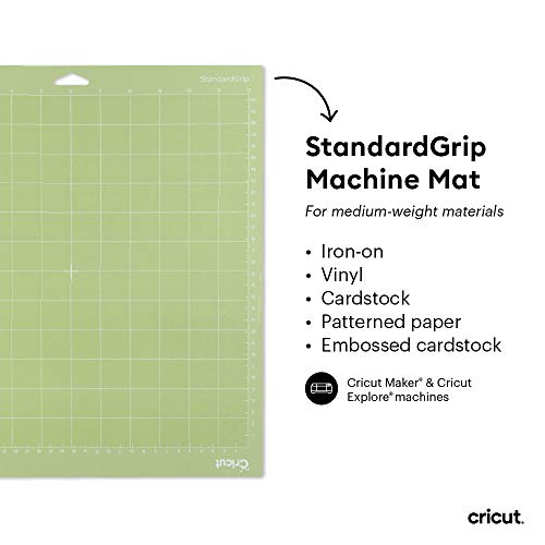 Cricut Variety Pack(1 StrongGrip, 1 LightGrip, 1 StandardGrip) Adhesive Cutting Mat 12"x12", Cutting Mat For Cricut Maker/Cricut Explore, Use with Light, Medium, & Heavy-Weight Materials, (3CT)