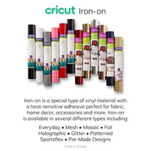 Cricut Raspberry Mini Easy Press Bundle with Everyday Iron-On Rolls, Strong Bond Iron On Rolls, HTV, Easy to Weed Heat Transfer Vinyl, Sublimation, Convenient and Portable Size, DIY Small Projects