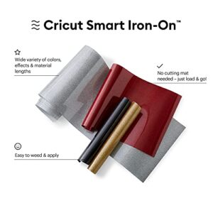 Cricut Smart Glitter Iron On (13 in x 3 ft), Iron On Vinyl Roll for DIY Projects, Matless Cutting, All Surface Applicable, Washable HTV for Stickers & Home Decor, Cricut Maker 3 & Explore 3, Red