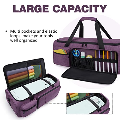 MIZATTO Carrying Case Compatible with Cricut Maker, Maker 3, Explore Air 2, Explore 3,with Tote Bag for Cutting Mat Travel Carrying Bag for Craft Tool Accessories and Supplies Multi-Pocket