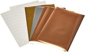 cricut 2008716 foil transfer sheets sampler, metallic (24 ct), 24 pack
