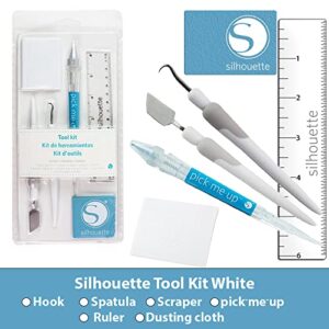 Silhouette Cameo 4 Extras Bundle with 2 AutoBlades, Pink Tool Kit, 2 Cutting mats, PixScan Mat. Also Includes CrafterCuts Start Up Guide and Bonus Designs