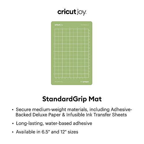 Cricut Joy StandardGrip Mat 4.5" x 6.5" Reusable Cutting Mat for Crafts with Protective Film, Use with Cardstock, Iron On, Vinyl and More, Compatible with Cricut Joy Machine