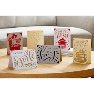 Cricut Joy Insert Cards - DIY greeting card for Baby Shower, Birthday, and Wedding - Metallic Cream/Gold, 12ct