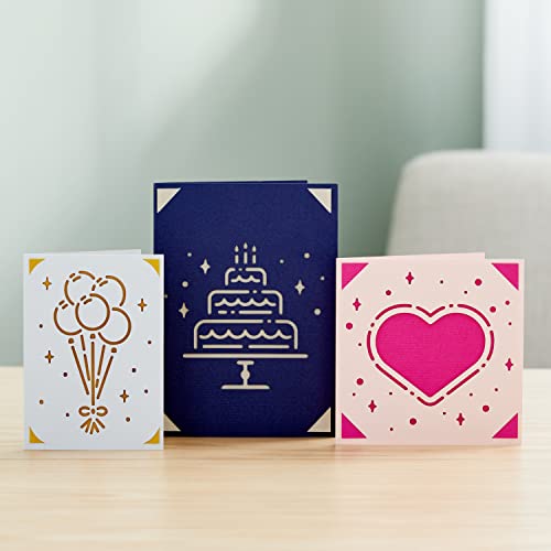 Cricut Insert Cards S40, Create Depth-Filled Birthday Cards, Thank You Cards, Custom Greeting Cards at Home, Compatible with Cricut Joy/Maker/Explore Machines, Sensei Sampler (30 ct)