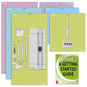 cricut variety mat set (light/standard/strong), essential tool kit