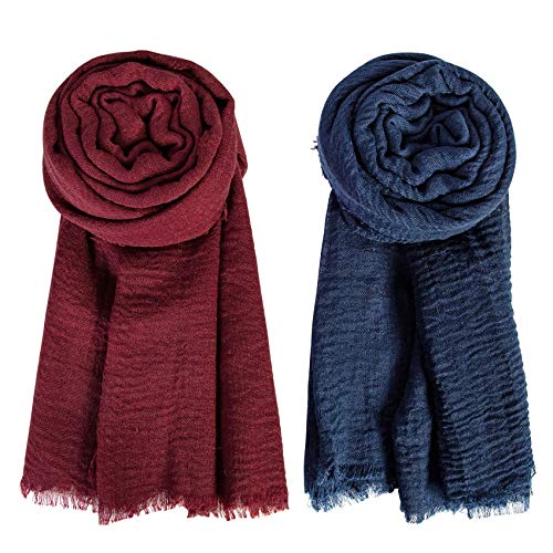 Chalier 4 PCS Hijab Scarfs for Women Soft Scarf Shawl Lightweight Long Wraps for All Season,StyleA-4?Pack