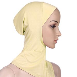 Vpang 5 Pack Womens Muslim Mini Hijab Caps Solid Color Modal Islamic Neck Cover Under Scarf Head Wear Cap (Set 1)