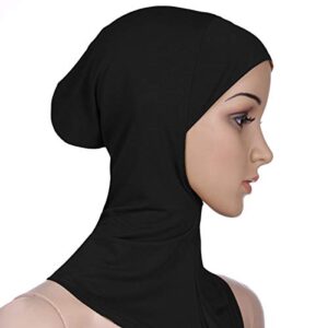 Vpang 5 Pack Womens Muslim Mini Hijab Caps Solid Color Modal Islamic Neck Cover Under Scarf Head Wear Cap (Set 1)