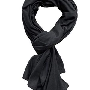 Hijab for Women Jersey Hijab Scarfs for Women Head Scarf Muslim Head Wraps (Black)