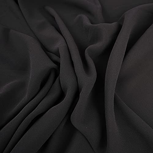 YOUR SMILE for Women Lightweight Breathable Solid Color Soft Chiffon Long Fashion Scarves Sunscreen Shawls (Black)