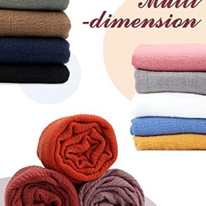 SATINIOR 12 Pieces Long Head Wraps Scarf for Women Lightweight Shawl Turban Hijab Scarf Solid Color Soft Head Scarf for Women Girls, 35.5 x 70.9 Inch, Multicolored