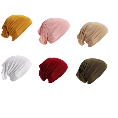 3 Pieces Women Under Scarf Hat Cap Bone Bonnet Hijab Islamic Neck Cover Muslim Under Scarf Hijab Cap Wine