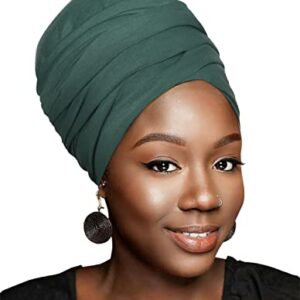 Head Wraps for Black Women with Natural Hair Turbans Jersey Hijab Knit Headwraps African Silk Hair Wrap