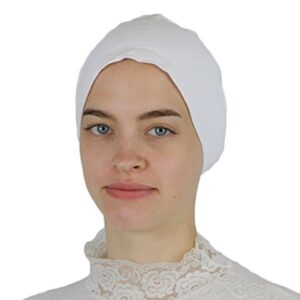 Modefa Non-Slip Cotton Hijab Underscarf Cap Bonnet (White)