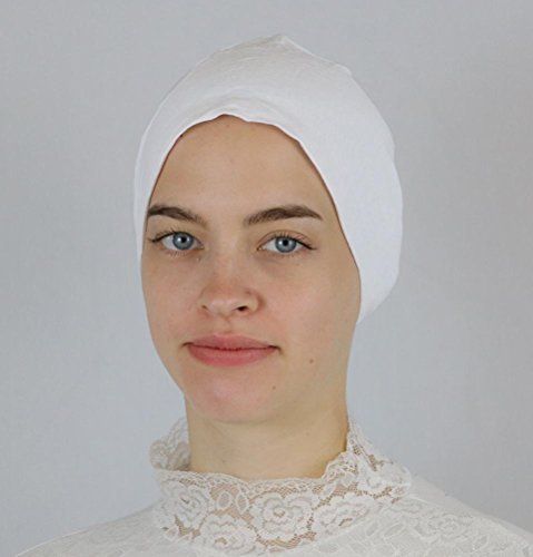 Modefa Non-Slip Cotton Hijab Underscarf Cap Bonnet (White)