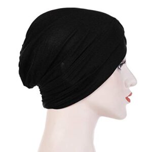 Hijab Cap Under Scarf Black Hijab Undercap (Hijab Accessory), Black