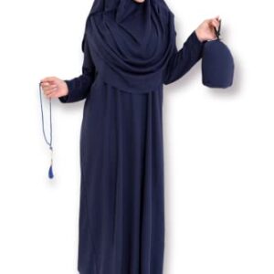 Avanos Prayer Clothes for Muslim Women, Praying Islamic Abaya Niqab Burka Hijab Face Cover Clothing Muslim Dress (Navy Blue, 1)