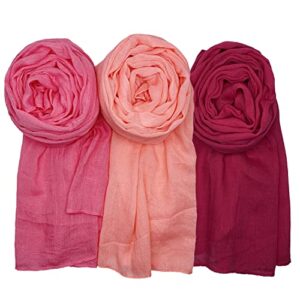 women scarf shawl set of 3 for all season scarve wrap scarve, c