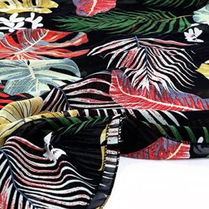 GERINLY Palm Leaf Scarf for Beach Tropical Plant Shawl Lightweight Chiffon Head Wrap Hawaii Bikini Sarong