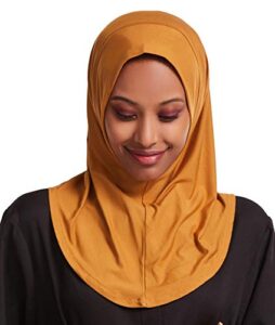 gladthink women girl muslim long hijab camel