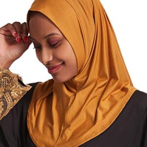 GladThink Women Girl Muslim Long Hijab Camel