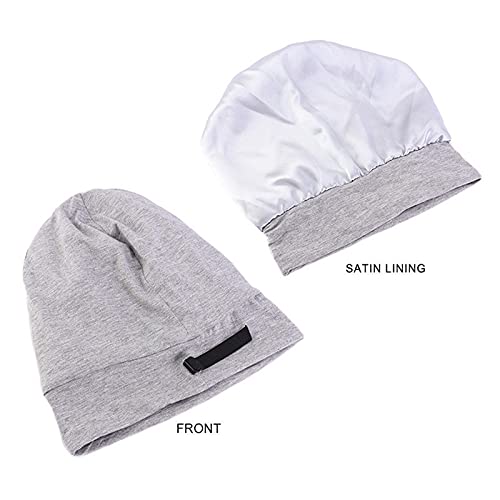 Qianmome 4 Pieces Unisex Stretchy Satin Lining Chemo Cap Muslim Turban Hat Beanie Hijab Headwear Indian Cap