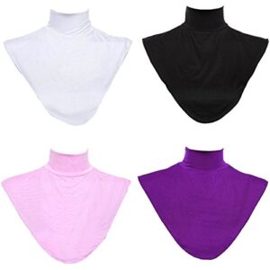 GladThink 4 X Women's Muslim Modal Fake Collar Hijab Extensions Neck Cover Set No.13