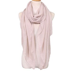 LMVERNA Cotton Hijabs For Women Solid Color Scarfs Large Shawls And Wraps For Evening Dresses(Beige)