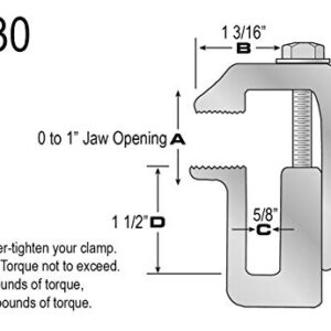 GCi STRONGER BY DESIGN G-30 Clamp for Truck Cap / Camper Shell (Set of 4). Made with Structural Aluminum to Ensure Quality and Strength. For Mounting Caps, Camper Shells, Toppers.