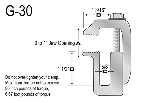 GCi STRONGER BY DESIGN G-30 Clamp for Truck Cap / Camper Shell (Set of 4). Made with Structural Aluminum to Ensure Quality and Strength. For Mounting Caps, Camper Shells, Toppers.