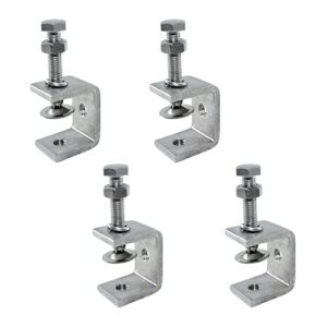 wdwlbsm 4pcs 304 stainless steel c-clamps tiger clamp heavy duty g-clamp woodworking welding building home improvement small clamp 1-1/5″ wide jaw openings
