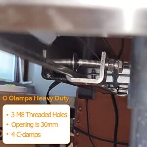 4PCS C-Clamp Stainless Steel Clamps Heavy Duty Bracket for Woodworking Mount, with Wide Jaw Openings