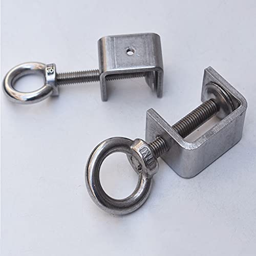 BOOHAO 2 pcs Stainless Steel C Clamp Tiger Clamp Wood Working Tools Welding Clamps G Clamp for Carpentry Woodwork Building (30 MM)