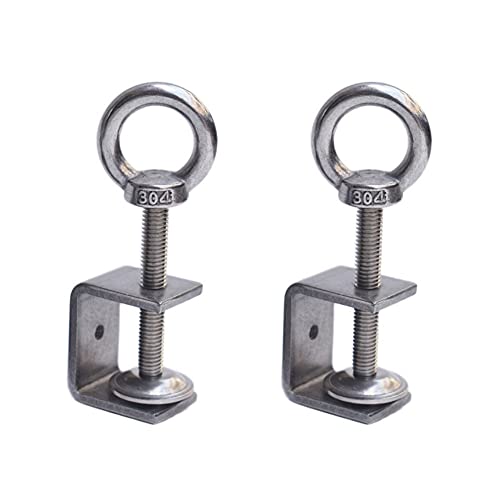 BOOHAO 2 pcs Stainless Steel C Clamp Tiger Clamp Wood Working Tools Welding Clamps G Clamp for Carpentry Woodwork Building (30 MM)