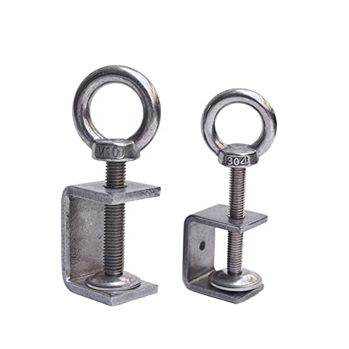 BOOHAO 2 pcs Stainless Steel C Clamp Tiger Clamp Wood Working Tools Welding Clamps G Clamp for Carpentry Woodwork Building (30 MM)