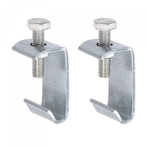 uxcell Galvanized Steel M10 G Clamp Duct Flange Clip for Rectangular Tube Connection 2 Pcs