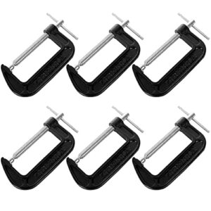 6-PACK C-Clamps 4 Inch Heavy Duty Steel C Clamp - Industrial Strength C Clamp Set for Woodworking, Welding, Building, and More