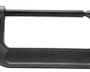 WEN CLC630 Heavy-Duty Cast Iron C-Clamps with 6-Inch Jaw Opening and 2.75-Inch Throat, 2 Pack