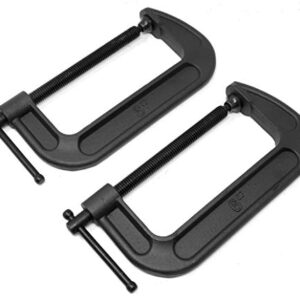 WEN CLC630 Heavy-Duty Cast Iron C-Clamps with 6-Inch Jaw Opening and 2.75-Inch Throat, 2 Pack