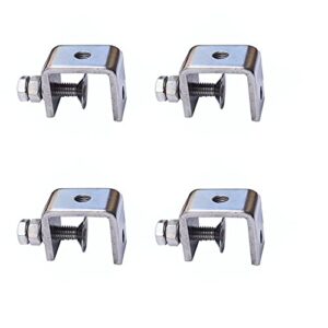 boohao 4 pcs stainless steel c clamp tiger clamp woodworking clamp heavy duty c-clamp with wide jaw openings for welding/carpenter/building/household mount