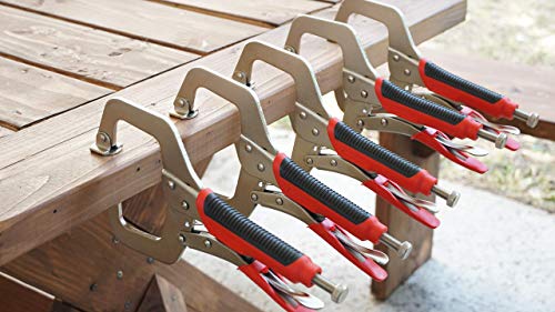 Massca Locking Face Clamp | Portable Table & Tool Vise Grip | Heavy Duty FaceClamps with Swivel Pads | Made from Strong High-Grade Carbon Steel for Home &Workshop welding Use | – 11 Inch