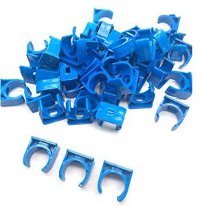 1/2inch pvc u shaped pipe fitting clamps clips water tube holder for water supply blue 50pcs (20mm blue)