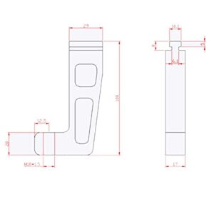 AYKONG 2PCS/Set 45/75MM Type Height Miter Track T-Track Backing Special Fixing Clip Fixture G Clamp for Workbench DIY Accessories Jig Accessories