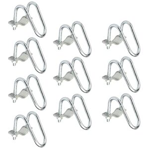 10 pcs cross-connector vertical pipe clip crossover clamps tube buckle steel pipe connector fixator for farm, greenhouse awning frame top rail fence scaffolding piping, max clampable tube dia 1 1/4″