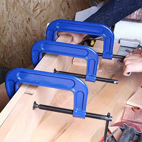 ZGRM C Clamps Set, 2-Inch C Clamp Heavy Duty C Clamps for DIY Carpentry Woodwork Building ( 4pcs)