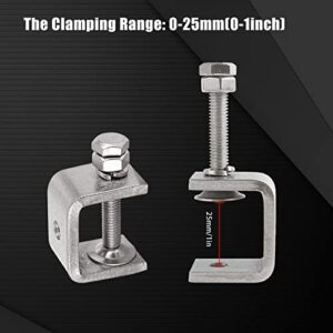 8 Pack Tiger Clamp Heavy Duty C-Clamp with Adjustable Wide Jaw Openings 304 Stainless Steel C Clamp G-Clamp for Woodworking Mount Welding Building Household Desktop