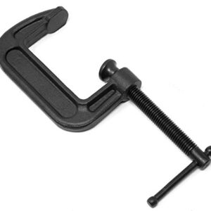 WEN CLC212 Heavy-Duty Cast Iron C-Clamps with 2-Inch Jaw Opening and 1.2-Inch Throat, 4 Pack, Black