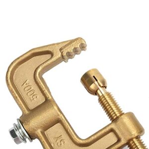 Welding Ground Clamp G Styles, 500A Solid Brass Earth Clamp 600mm Jaw Width C-Clamp, Maximum 10mm Welding Rods Lever Clamp with T-Handle