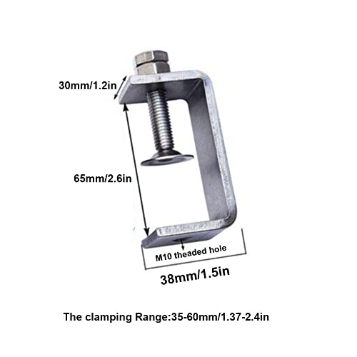 C Clamps Heavy Duty - Stainless Steel C Clamp for Crafts, Metal C Clamps With Screws, Welding Building Household Clamp Tools with Wide Jaw Openings